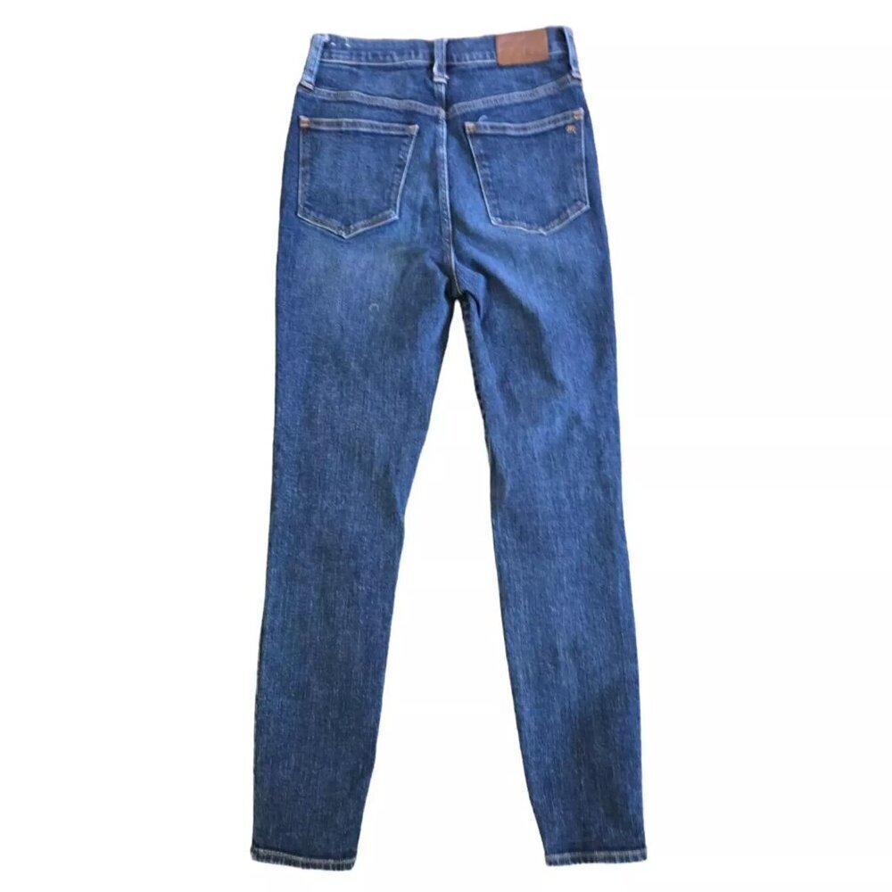 Madewell 11" High Rise Skinny Jeans Women's Size 26 Zip Fly Blue Denim Pant - Picture 3 of 6